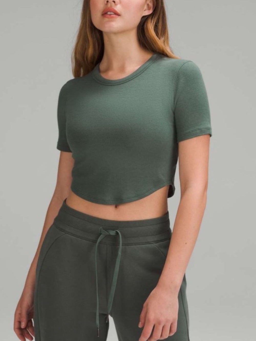 lululemon hold tight straight hem cropped t-shirt